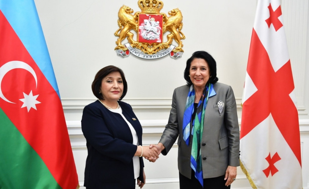 Speaker of Milli Majlis Sahiba Gafarova meets with Georgian President Salome Zourabichvili